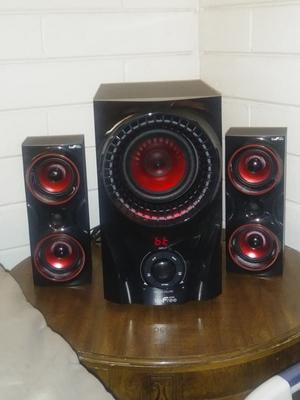 Red beFree Sound BFS-99X 2.1 Channel Surround Sound Bluetooth Speaker System