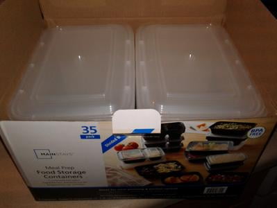 Mainstays Meal prep 35 pack food storage containers BPA Free