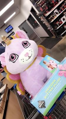 huffy unicorn kitten plush