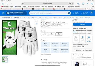 Guantes de Golf FootJoy Weathersof para Hombre - Mano Derecha e Izquierda