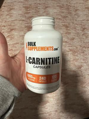 BulkSupplements L-Carnitine Capsules, 1000mg Per Serving (240 Gel Caps