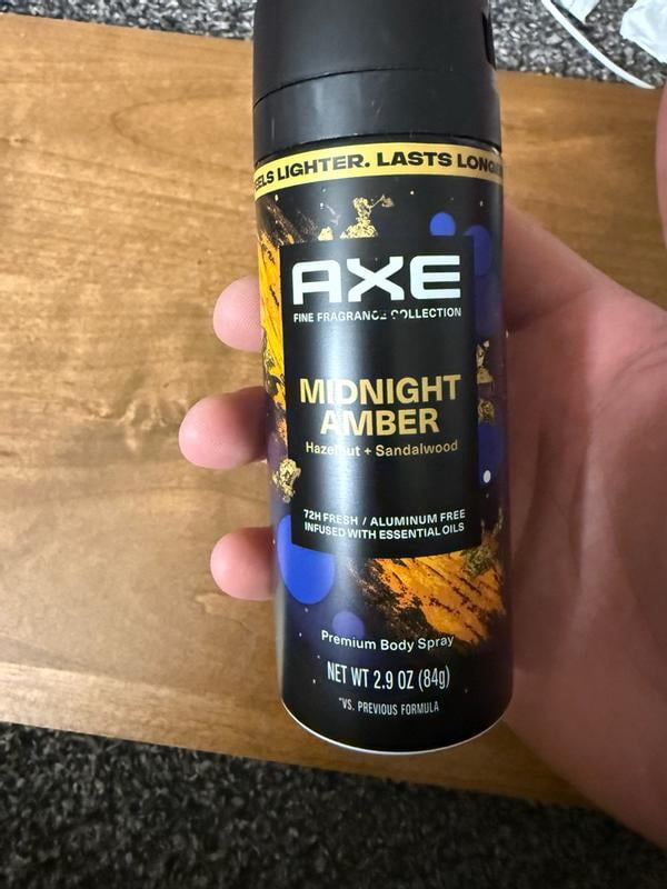 axe tobacco and amber discontinued Axe Fine Fragrance Collection Body Spray 72 Hour Freshness Midnight Amber  Aluminum Free, 2.9 oz
