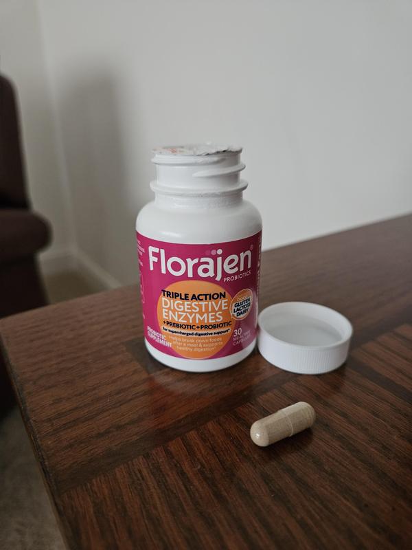 Florajen Digestive Enzymes with Probiotics & Prebiotics, 30ct