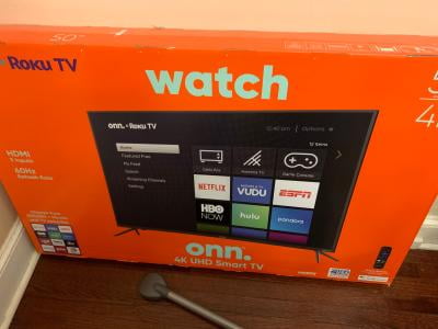 Onn 50 Class 4k Uhd Hdr10 Roku Smart Led Tv 100005396 Walmart Com Walmart Com