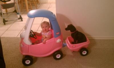 cozy coupe trailer pink