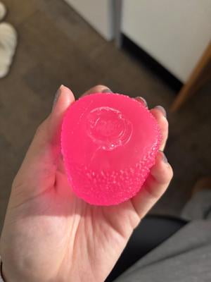 NeeDoh Gumdrop Pink Squishy Stress Ball, Firm Doh-Filled