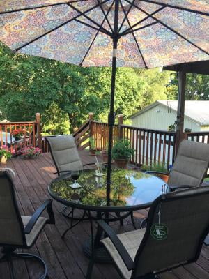 Mainstays Highland Knolls 5 Pieces Outdoor Patio Dining Set Tan Walmart Com Walmart Com