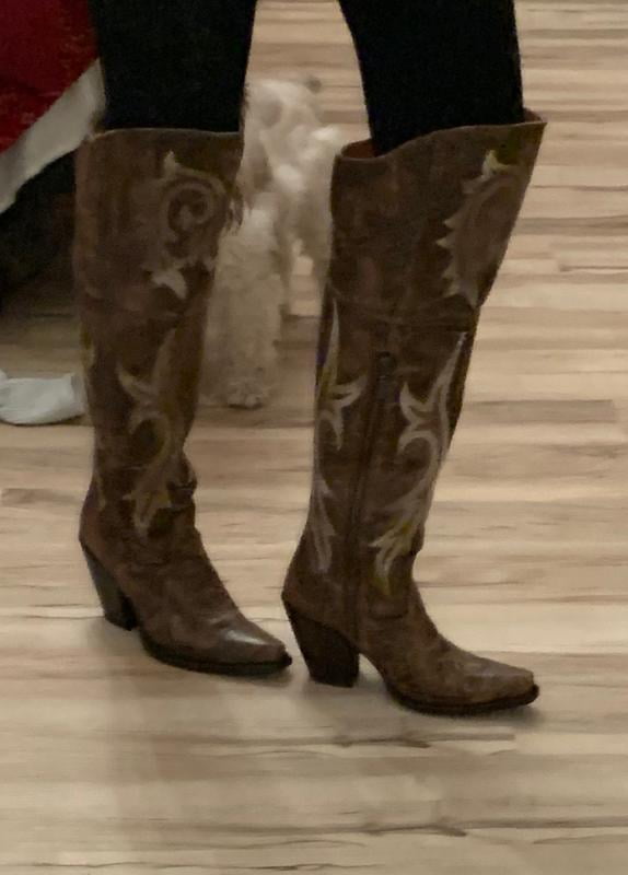 dan post women's jilted knee high western boots
