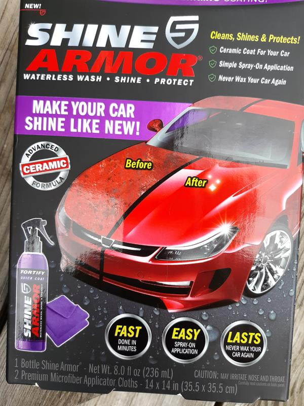 Shine Armor 3 In 1 Ceramic Coating Car Wax Wash And Shine As Seen On Tv Walmart Com Walmart Com