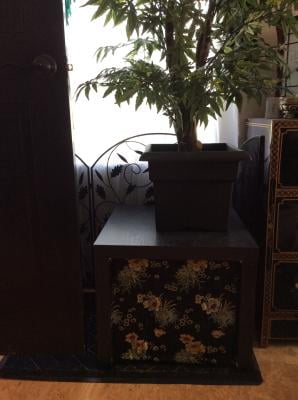 BCP 3-Panel Steel Fireplace Screen w// Rustic Finish Black Leaf Decals
