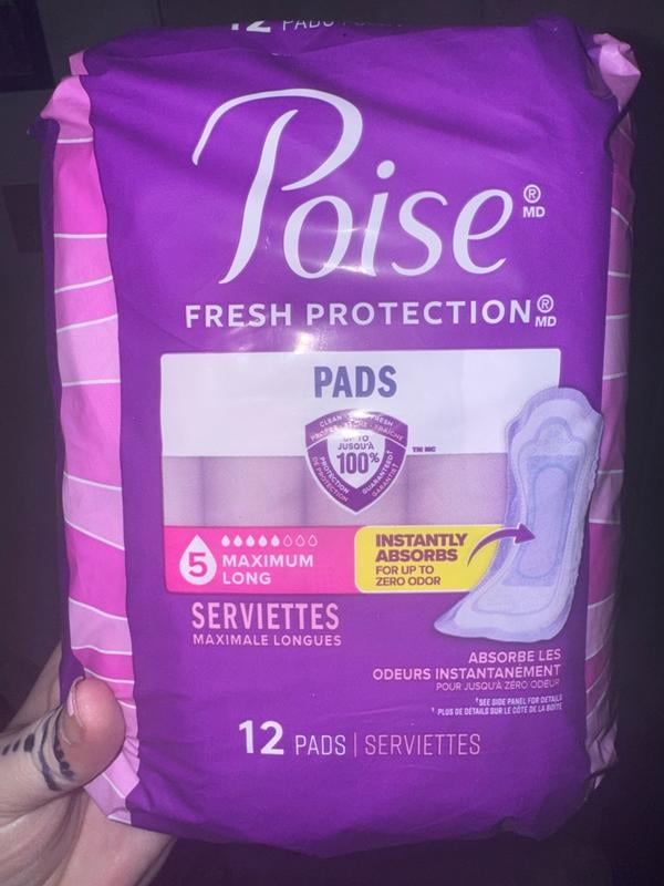 Customer reviews for Poise Incontinence Pads, Maximum Absorbency, Regular,  14 Count | Walmart.com