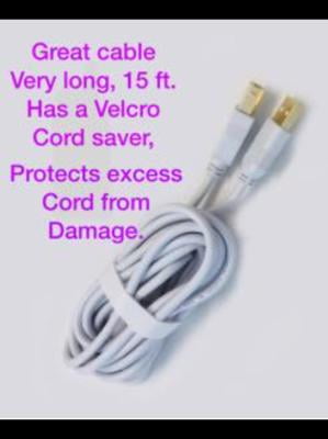 15 ft, 10 Lot 6 10 15 Compatible with HP Canon DELL Brother Printer Scanner Cable Cord USB 2.0 A-B