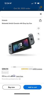 Nintendo 32GB Neon Switch Handheld Game Console, Original Model
