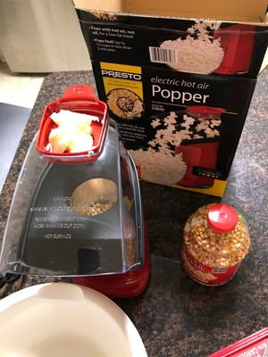 Presto Electric Hot Air Popcorn Popper 04846 Red EUC