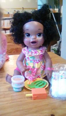 Baby Alive Super Snacks Snackin Sara Doll Black Hair Walmart