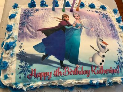 Frozen Elsa Disney Casting Snowflakes Edible Cake Topper Image ABPID03261 