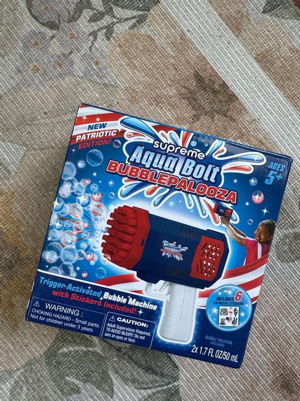 Supreme Aqua Bolt Bubblepalooza, Automatic Bubble Blowing Gun Toy