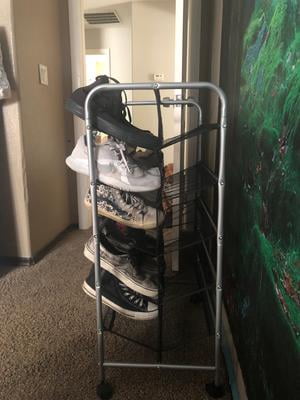Mainstays 5 Tier 30 Pair Metal Mesh Shoe Rack Walmart