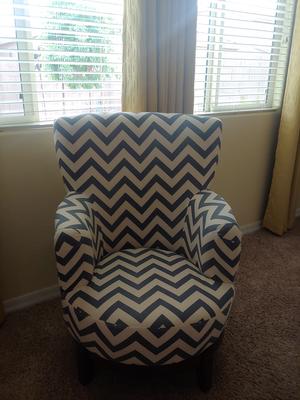 Nathaniel Home Victoria Swivel Accent Chair Chevron Pattern Walmart Com Walmart Com