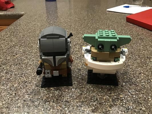 LEGO BrickHeadz Star Wars The Mandalorian & The Child 75317 'Baby Yoda'  Building Toy, Collectible Model Figures Set, Gift Idea for Teens