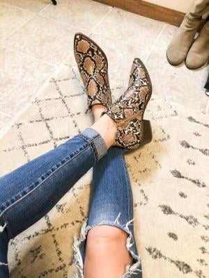 walmart snakeskin booties