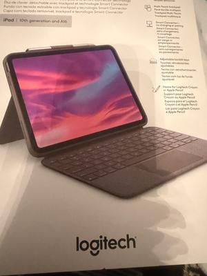 Logitech Combo Touch, Detachable iPad Keyboard Case A16, Large