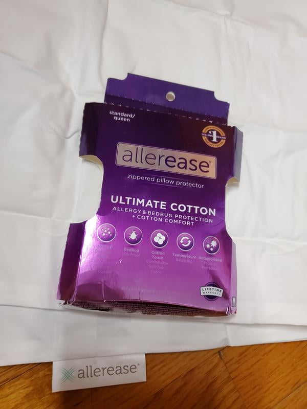 allerease ultimate cotton pillow protector