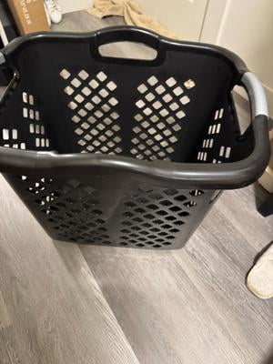 Home Logic 2 Bushel Lamper Plastic Laundry Basket with Silver