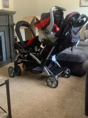 baby trend sit and stand double stroller pistachio