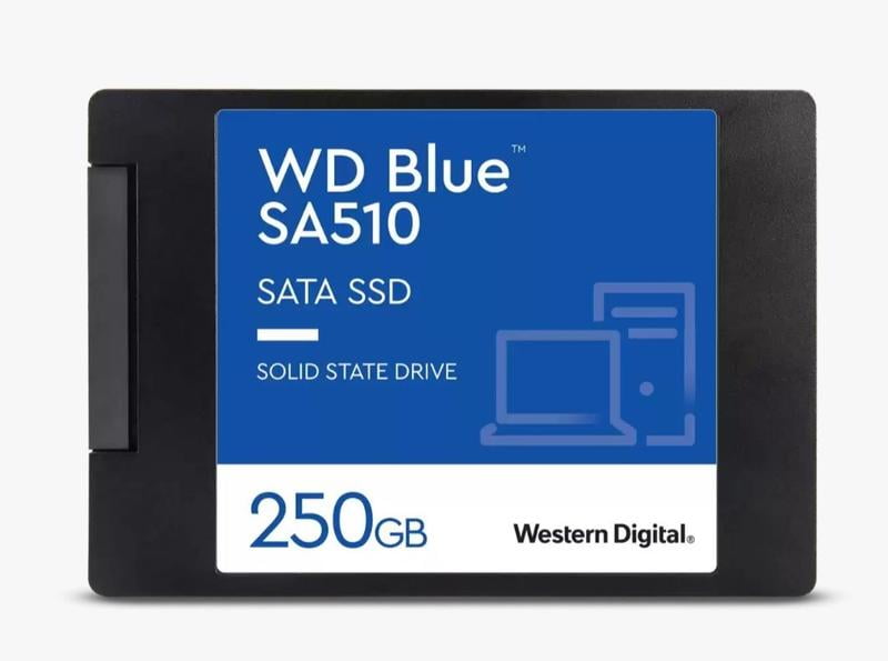 Western Digital 250GB WD Blue SA510 SATA SSD, Internal 2.5”/7mm