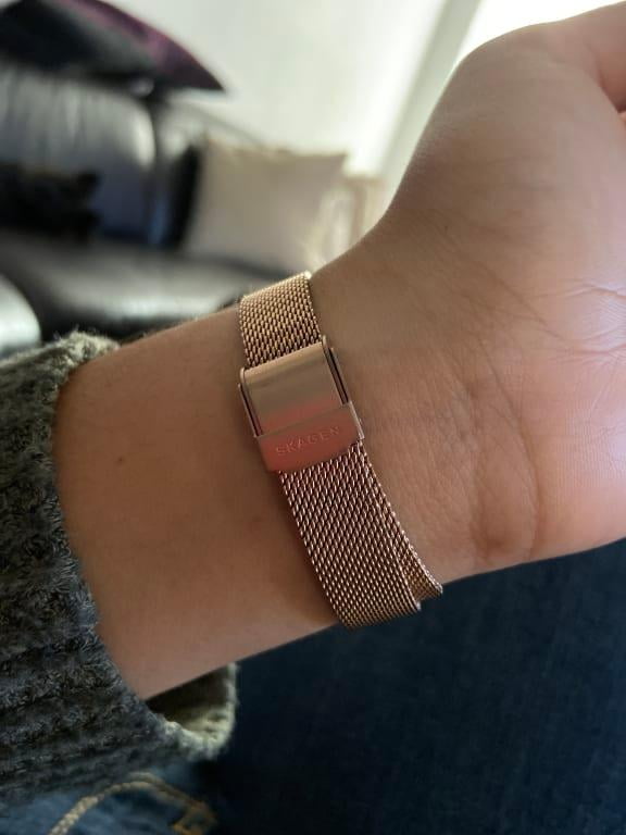 Skagen Hald SKW2826 Women s 26mm White Dial Stainless Steel Mesh Watch Walmart
