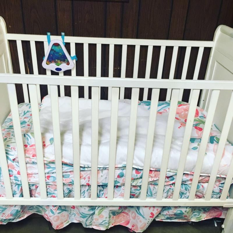 painterly floral crib bedding