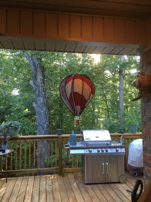 Colourful Hot Air Ballons Glass Chopping Board Kitchen Worktop Saver Protector