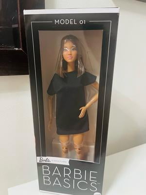 classic black dress barbie brunette Amazon.com: Barbie Basics Model 01 Collector Doll with Brunette Hair, Black Mini Dress & Shoes, Universal-fit Fashions, Posable Body & Swappable Doll Head : Toys & Games