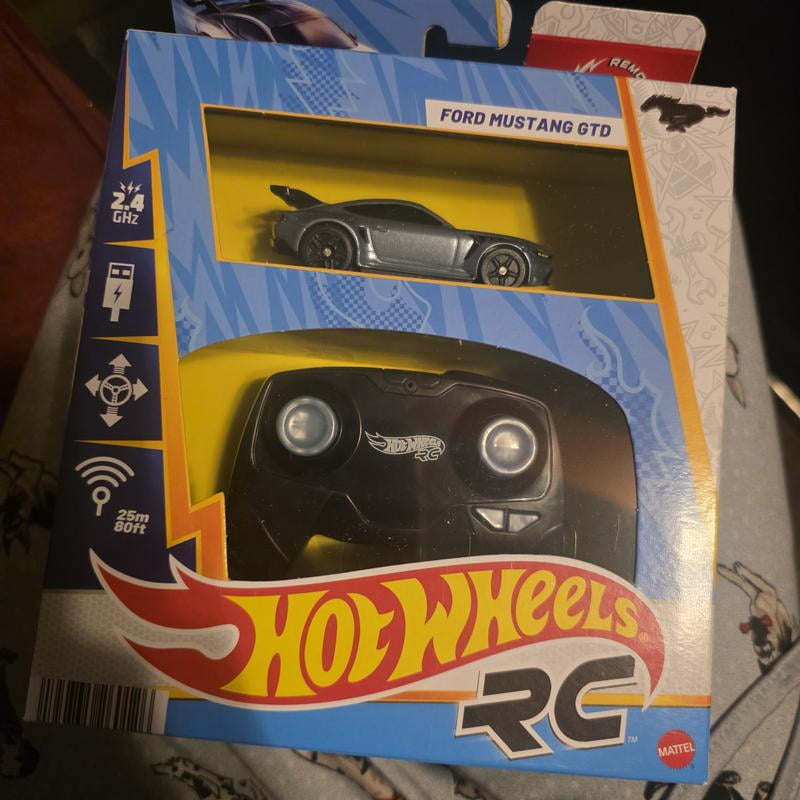 Hot Wheels RC 1:64 Scale Ford Mustang GTD, Battery-Powered Remote