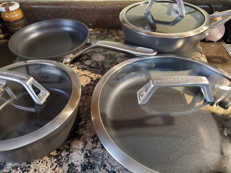 Zwilling Motion Hard-Anodized Aluminum Non-Stick 10-Piece Cookware Set +  Reviews