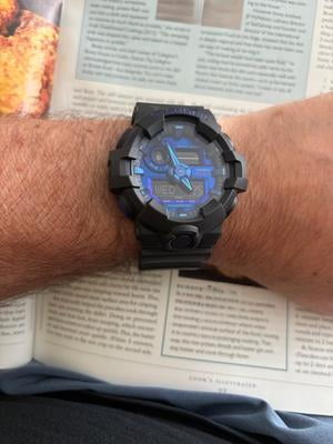 Casio Men's G-Shock GA700VB-1A Black Resin Strap Ana Digi Watch