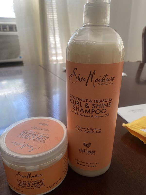 Masque Capillaire Shea Moisture Coconut & Hibiscus Pour Boucles Et Brillance - Neuf