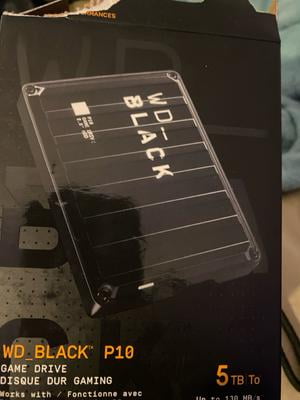 WD_BLACK 5TB P10 Game Drive, Portable HDD, Compatible with PS, PC