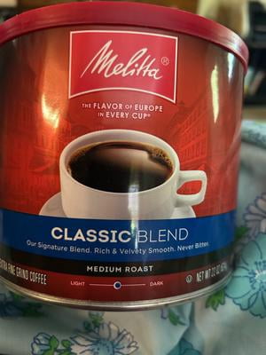 Melitta Classic Roast Caffeinated Canned Coffee, 22oz Can