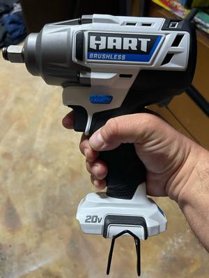 HART 20 Volt 1 2 inch Battery Powered Brushless Impact Wrench Battery Not Included