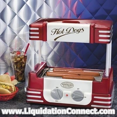 Hot Dog Roller Bun Warmer Nostalgia Adjustable Heat Machine Cooker Grill Retro 