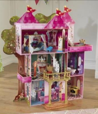 kidkraft storybook mansion dollhouse with 14 accessories included