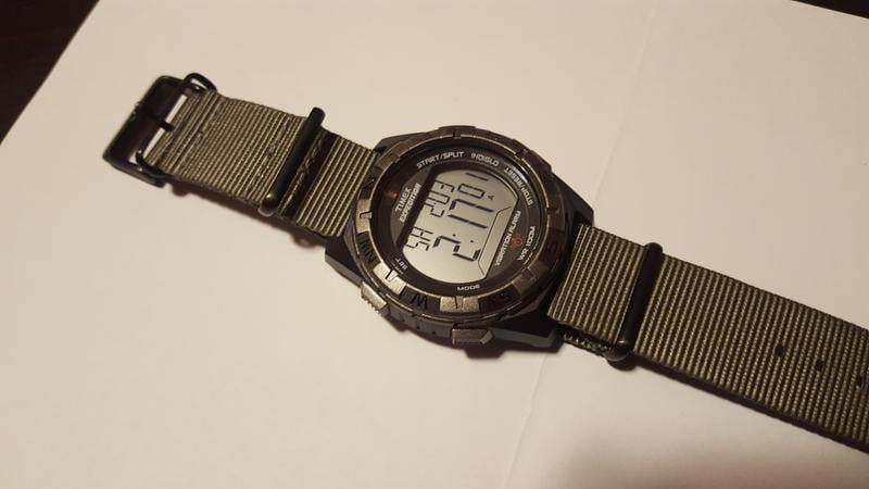 Timex men's t49851 expedition vibration clearance alarm black resin strap watch