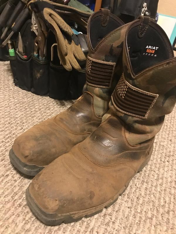 Ariat Men's Rebar Flex Patriot Waterproof Composite Toe Work Boot Flash
