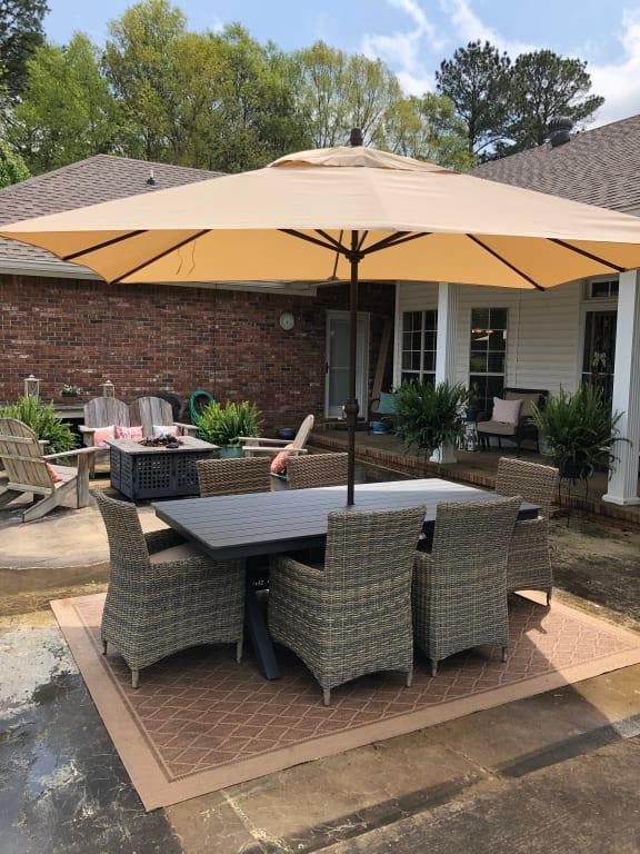 Coral Coast 8 X 11 Ft Aluminum Rectangle Patio Umbrella Walmart Com Walmart Com
