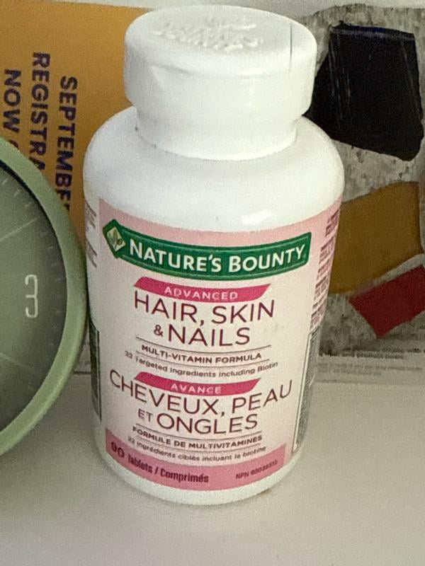 Customer reviews for Nature's Bounty Optimal Solutions Hair, Skin & Nail Vitamin Caplets with Biotin 3000 mcg, 60 Ct