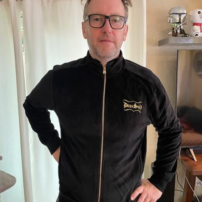 Dogg Supply Men's Velour Jacket with Zippered Pockets, Sizes XS