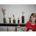 Medal Awards Rack Trophy Shelf and Award Display Rack- Black 36 ...