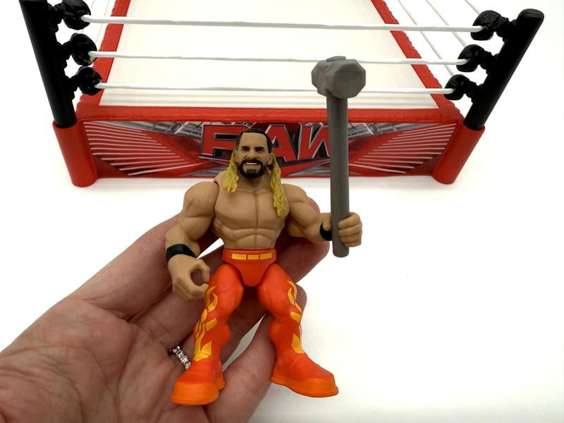 Free Shipping! WWE Rebound Ring Playset with Seth Rollins Mini Action Figure,  Bouncy WWE Knuckle Crunchers with Accessories - Walmart.com